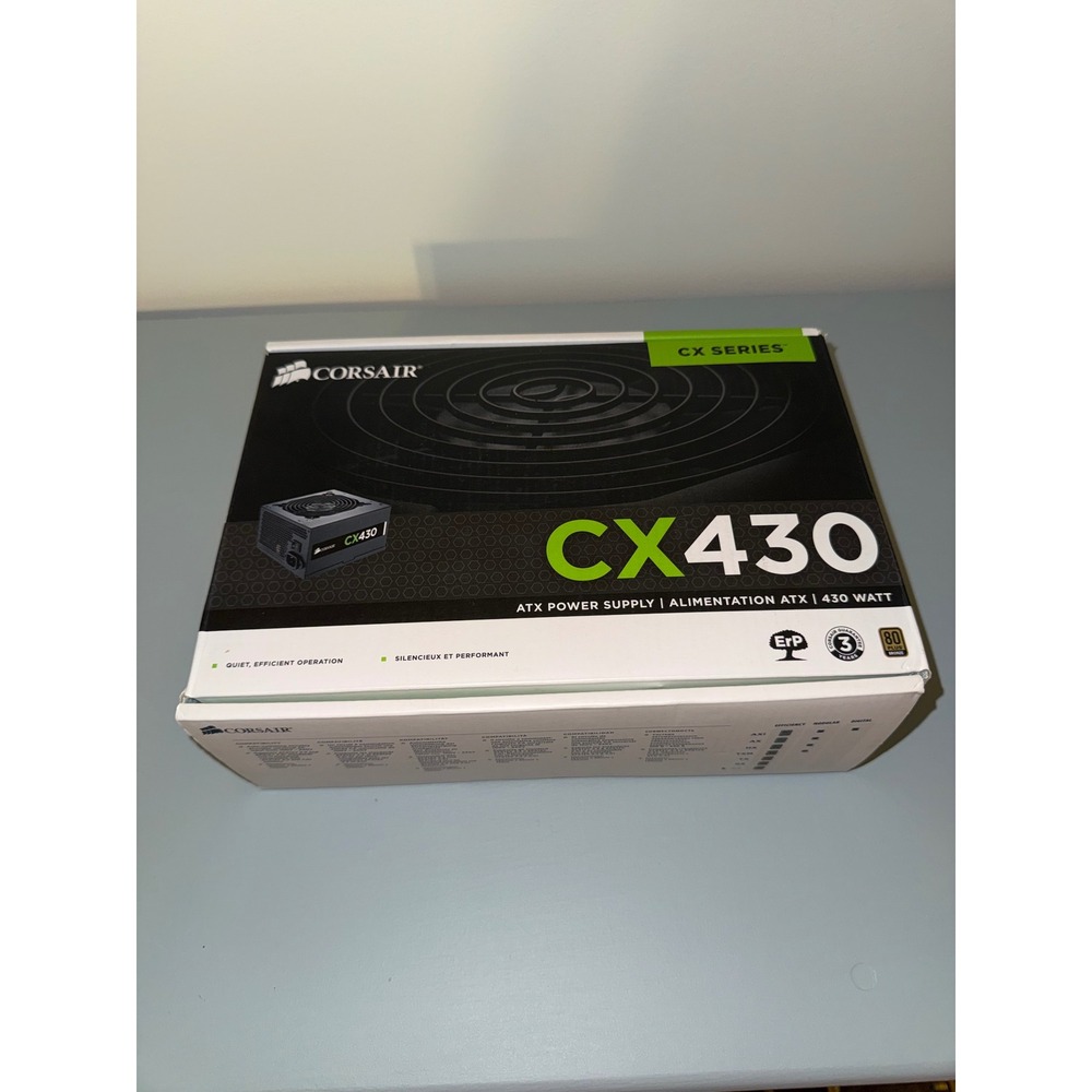 Corsair CX430 430W 80 Plus Bronze ATX Power Supply CP-9020046-US Black New Open